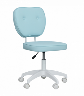Vinsetto Vanity Task Chair with Adjustable Height, Armless, Blue