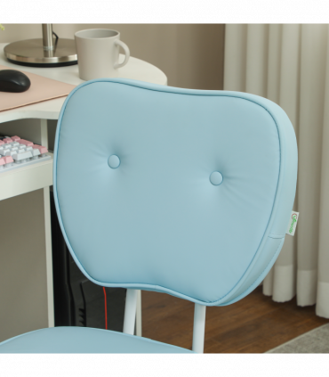 Vinsetto Vanity Task Chair with Adjustable Height, Armless, Blue