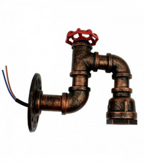 Vintage Industrial Water Pipe Lamp Retro Light Steampunk Wall Sconce