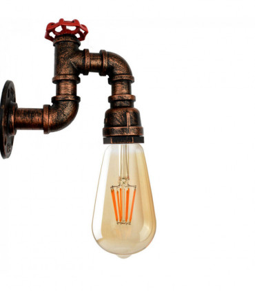 Vintage Industrial Water Pipe Lamp Retro Light Steampunk Wall Sconce