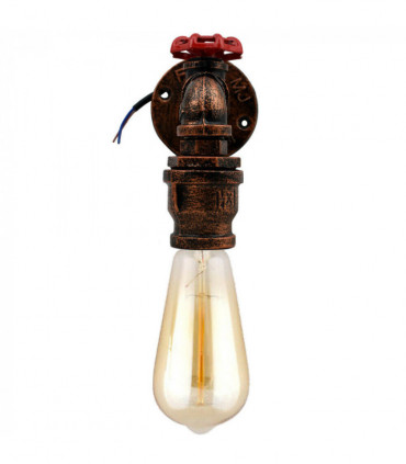 Vintage Industrial Water Pipe Lamp Retro Light Steampunk Wall Sconce