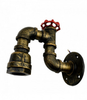 Vintage Industrial Water Pipe Lamp Retro Light Steampunk Wall Sconce