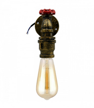 Vintage Industrial Water Pipe Lamp Retro Light Steampunk Wall Sconce