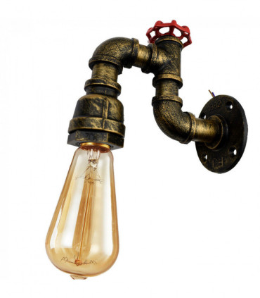 Vintage Industrial Water Pipe Lamp Retro Light Steampunk Wall Sconce