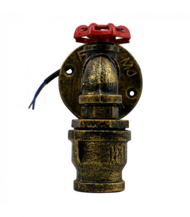 Vintage Industrial Water Pipe Lamp Retro Light Steampunk Wall Sconce