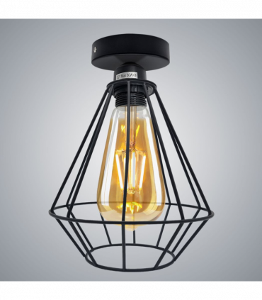 Vintage Wire Cage Ceiling Light Metal Round Ceiling Rose E27 Light Fitting 60W Lighting Bulb Holder