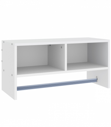 Wall Mounted Coat Hanger Hooks Rack Stand White