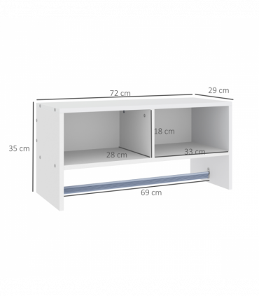 Wall Mounted Coat Hanger Hooks Rack Stand White