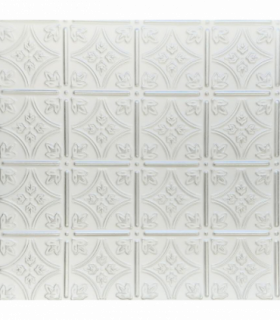 White 13 (Silver): Decorative Ceiling & Wall Panels - 2m2 (21.52 sqft) - 8 Panels
