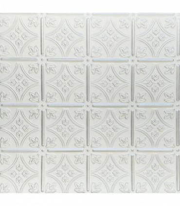 White 13 (Silver): Decorative Ceiling & Wall Panels - 2m2 (21.52 sqft) - 8 Panels