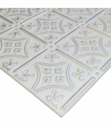 White 13 (Silver): Decorative Ceiling & Wall Panels - 2m2 (21.52 sqft) - 8 Panels