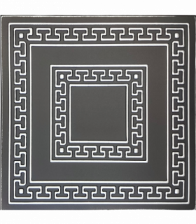 White 5 (Black&Sivler): Decorative Ceiling & Wall Panels - 2m2 (21.52 sqft) - 8 Panels