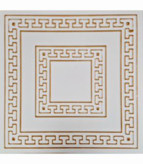 White 5 (White&Gold): Decorative Ceiling & Wall Panels - 2m2 (21.52 sqft) - 8 Panels