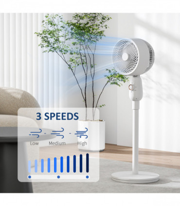 White Oscillating Air Circulator - 3-Speed Cooling & Ventilation Fan