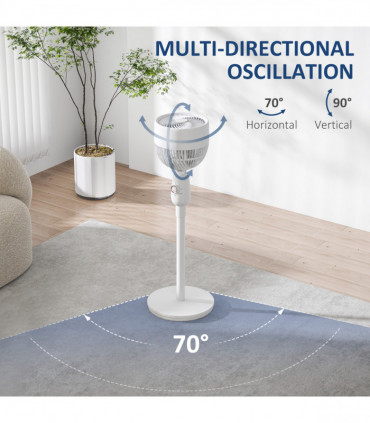 White Oscillating Air Circulator - 3-Speed Cooling & Ventilation Fan