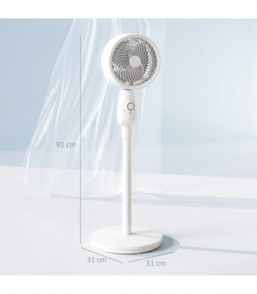 White Oscillating Air Circulator - 3-Speed Cooling & Ventilation Fan
