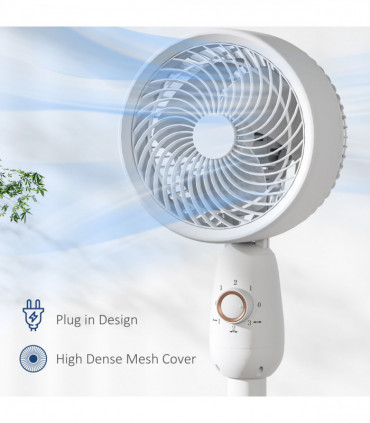 White Oscillating Air Circulator - 3-Speed Cooling & Ventilation Fan