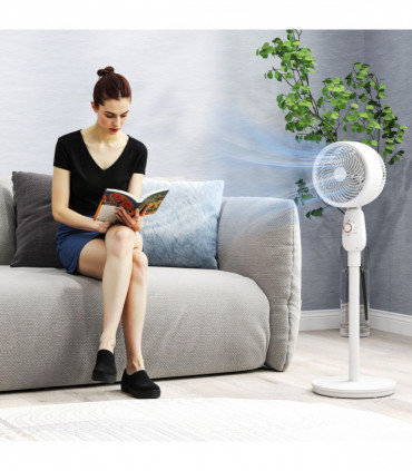 White Oscillating Air Circulator - 3-Speed Cooling & Ventilation Fan