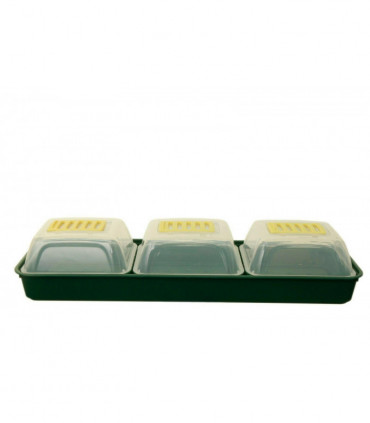 Whitefurze G2666 7 Piece Windowsill Propagator Set - Green