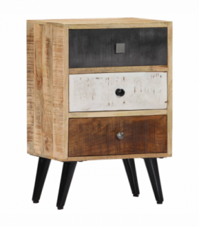 vidaXL Bedside Cabinet 40x30x60 cm Solid Mango Wood
