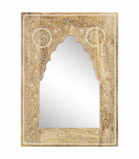vidaXL Hand Painted Mirror 40x55 cm Solid Mango Wood