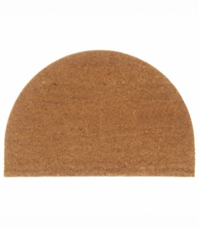 vidaXL Door Mat Natural Half Round 60x90 cm Tufted Coir
