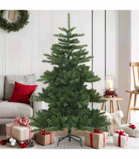 vidaXL Artificial Hinged Christmas Tree Green 150 cm PVC, steel