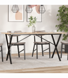 vidaXL Dining Table Legs X-Frame 120x60x73 cm Steel