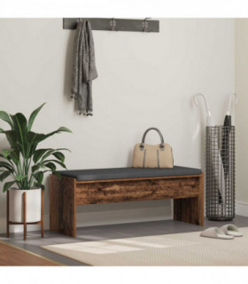 vidaXL Hall Bench with Cushion Old Wood 103 x 38 x 40 cm