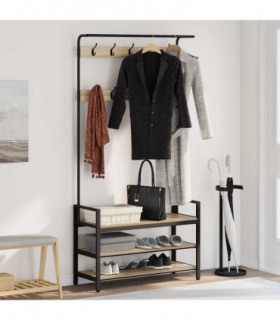 vidaXL Coat Rack Sonoma Oak 95 x 34 x 184 cm Engineered wood