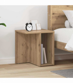 vidaXL End Table Artisan Oak 37 x 32 x 40 cm Engineered Wood