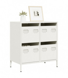 vidaXL Sideboard White 68x39x73.5 cm Cold-rolled Steel