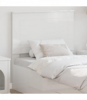 vidaXL Headboard Gloss White 100 cm Engineered Wood