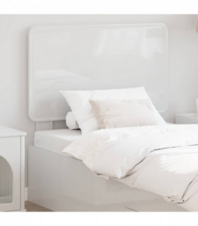 vidaXL Headboard Gloss White Engineered wood