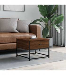 vidaXL Coffee Table Brown Oak 51x51x40 cm Engineered Wood