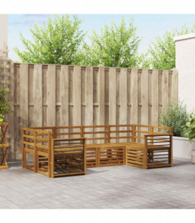 vidaXL Sofa Sets 6 pcs Natural Solid Acacia Wood