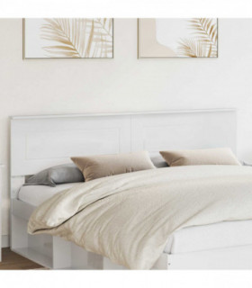vidaXL Headboard Gloss White Engineered wood