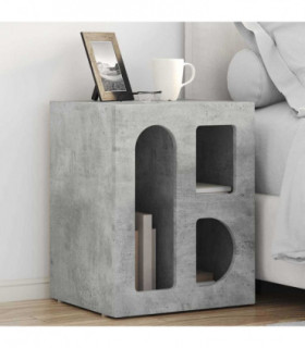 vidaXL Bedside Table 2 pcs Concrete Grey 40 x 35 x 50 cm