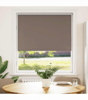 vidaXL Roller Blind Blackout Coffee 115x175 cm Fabric Width 110.7 cm Polyester