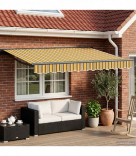 vidaXL Yellow, Grey and Anthracite 3 x 2.5 m Polyester with PU coating