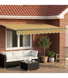 vidaXL Electric Retractable Awning 3 x 2.5 m Polyester with PU coating