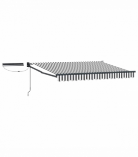 vidaXL Electric Retractable Awning Anthracite and White 3.5 x 2.5 m