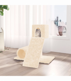 vidaXL Cat Tree with Sisal Scratching Post Cream 59 cm