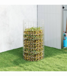 vidaXL Garden Composter Ø50x100 cm Galvanised Steel