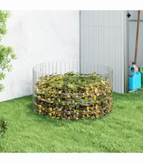 vidaXL Garden Composter Ø100x50 cm Galvanised Steel