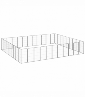 vidaXL 40-Panel Dog Playpen Black 50x100 cm Powder-coated Steel
