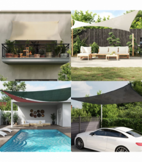 vidaXL Sunshade Sail 160 g/m² Brown 3.6x3.6x3.6 m HDPE