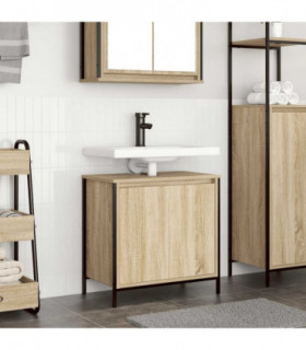 vidaXL Bathroom Basin Cabinet Sonoma Oak 60x34.5x60 cm