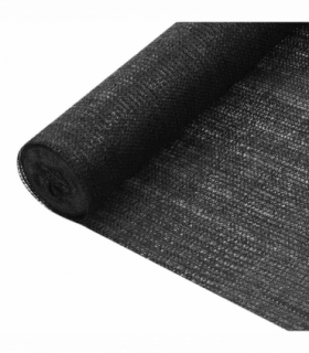 vidaXL Privacy Net Black 1.5x25 m HDPE 75 g/m²