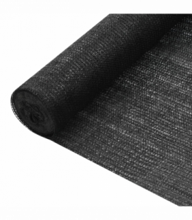 vidaXL Privacy Net Black 2x25 m HDPE 75 g/m²